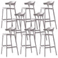 Industrial Low Back Counter Stool Plastic Counter Height Stools for Home Use Grey 8 Piece Set Clearhalo 'Bar Furniture' 'Bar Stools' 'bar_stools' 'furn' 'furn_bar_stools' 'Furniture' 'Kitchen & Dining Furniture' 6186527