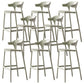 Industrial Low Back Counter Stool Plastic Counter Height Stools for Home Use Green 8 Piece Set Clearhalo 'Bar Furniture' 'Bar Stools' 'bar_stools' 'furn' 'furn_bar_stools' 'Furniture' 'Kitchen & Dining Furniture' 6186529
