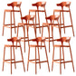 Industrial Low Back Counter Stool Plastic Counter Height Stools for Home Use Orange 8 Piece Set Clearhalo 'Bar Furniture' 'Bar Stools' 'bar_stools' 'furn' 'furn_bar_stools' 'Furniture' 'Kitchen & Dining Furniture' 6186530