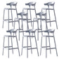 Industrial Low Back Counter Stool Plastic Counter Height Stools for Home Use Blue 8 Piece Set Clearhalo 'Bar Furniture' 'Bar Stools' 'bar_stools' 'furn' 'furn_bar_stools' 'Furniture' 'Kitchen & Dining Furniture' 6186532