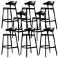 Industrial Low Back Counter Stool Plastic Counter Height Stools for Home Use Black 8 Piece Set Clearhalo 'Bar Furniture' 'Bar Stools' 'bar_stools' 'furn' 'furn_bar_stools' 'Furniture' 'Kitchen & Dining Furniture' 6186533