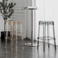 30" Height Backrest Armless Counter Stool Industrial Plastic Bistro Bar Chair with 4 Legs