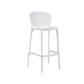 Taburete de plástico con respaldo bajo industrial, taburetes de altura para cocina