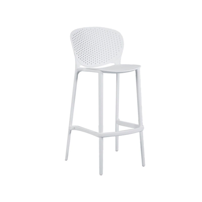 Taburete de plástico con respaldo bajo industrial, taburetes de altura para cocina