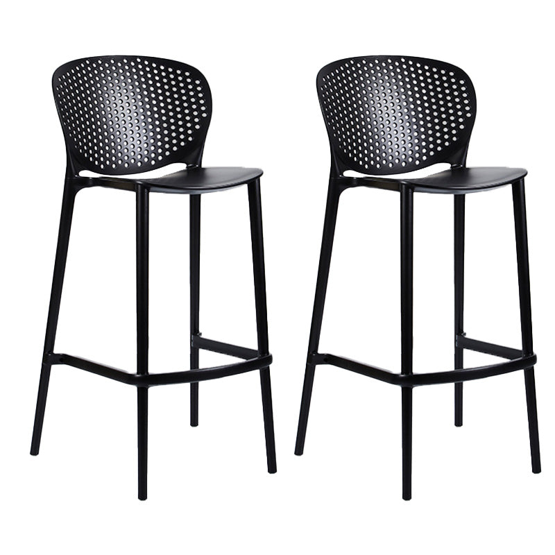 Taburete de plástico con respaldo bajo industrial, taburetes de altura para cocina