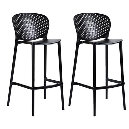 Taburete de plástico con respaldo bajo industrial, taburetes de altura para cocina