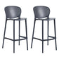Taburete de plástico con respaldo bajo industrial, taburetes de altura para cocina