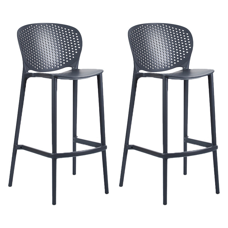 Taburete de plástico con respaldo bajo industrial, taburetes de altura para cocina