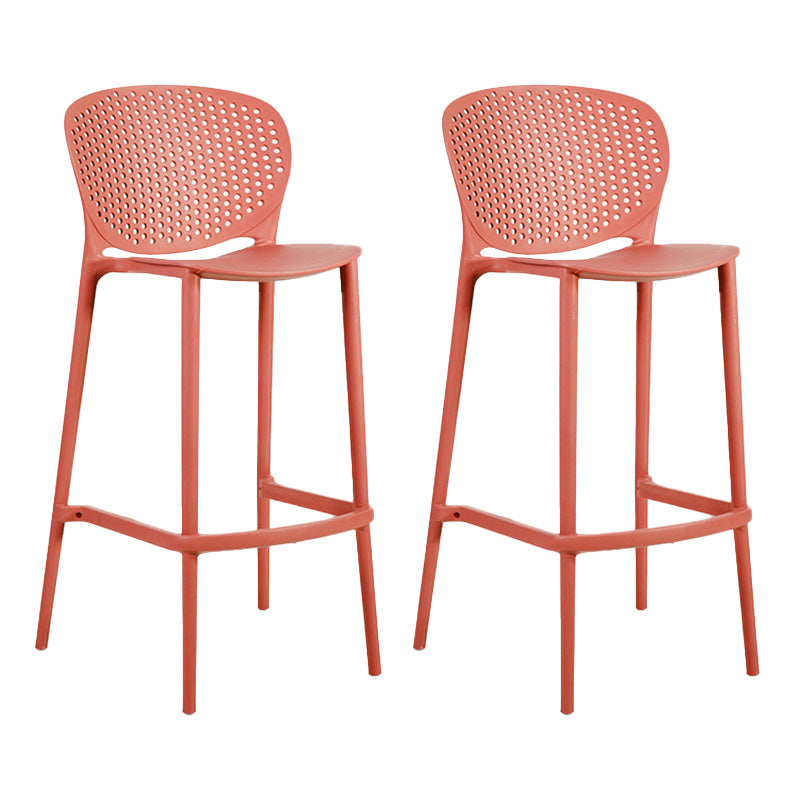 Taburete de plástico con respaldo bajo industrial, taburetes de altura para cocina