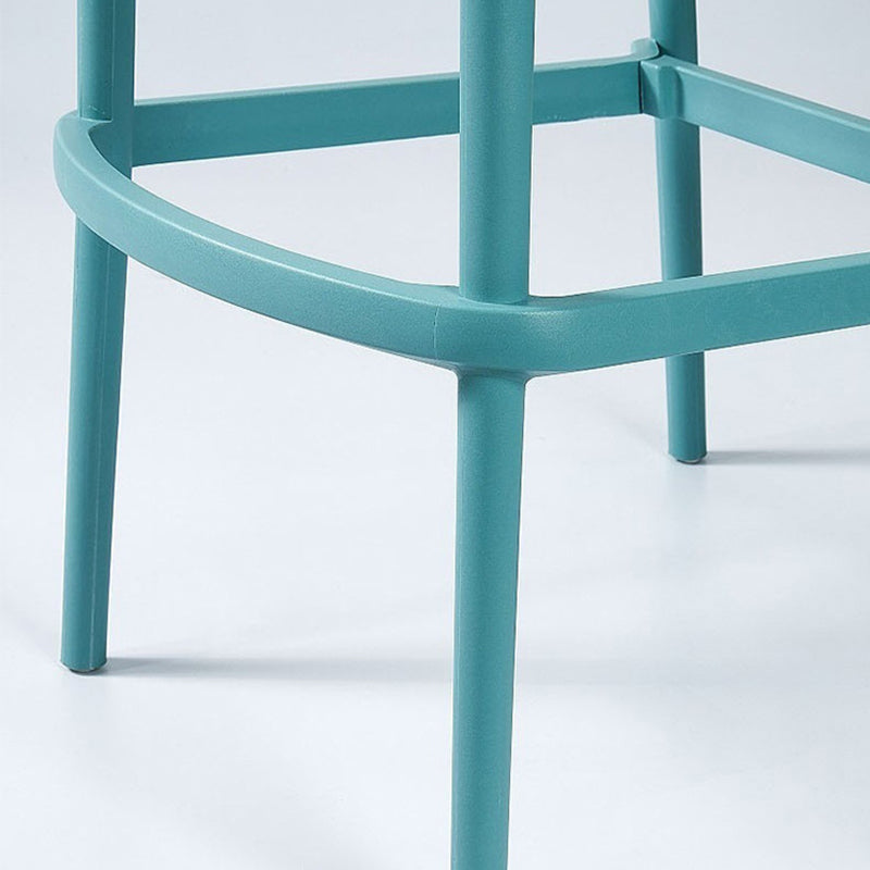 Taburete de plástico con respaldo bajo industrial, taburetes de altura para cocina