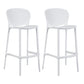 Taburete de plástico con respaldo bajo industrial, taburetes de altura para cocina