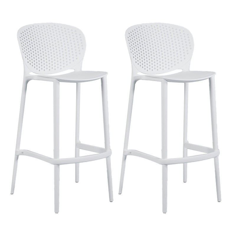 Taburete de plástico con respaldo bajo industrial, taburetes de altura para cocina