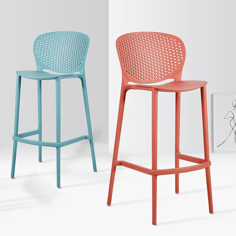Taburete de plástico con respaldo bajo industrial, taburetes de altura para cocina