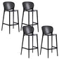 Taburete de plástico con respaldo bajo industrial, taburetes de altura para cocina