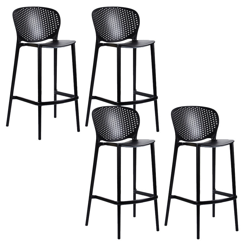 Taburete de plástico con respaldo bajo industrial, taburetes de altura para cocina