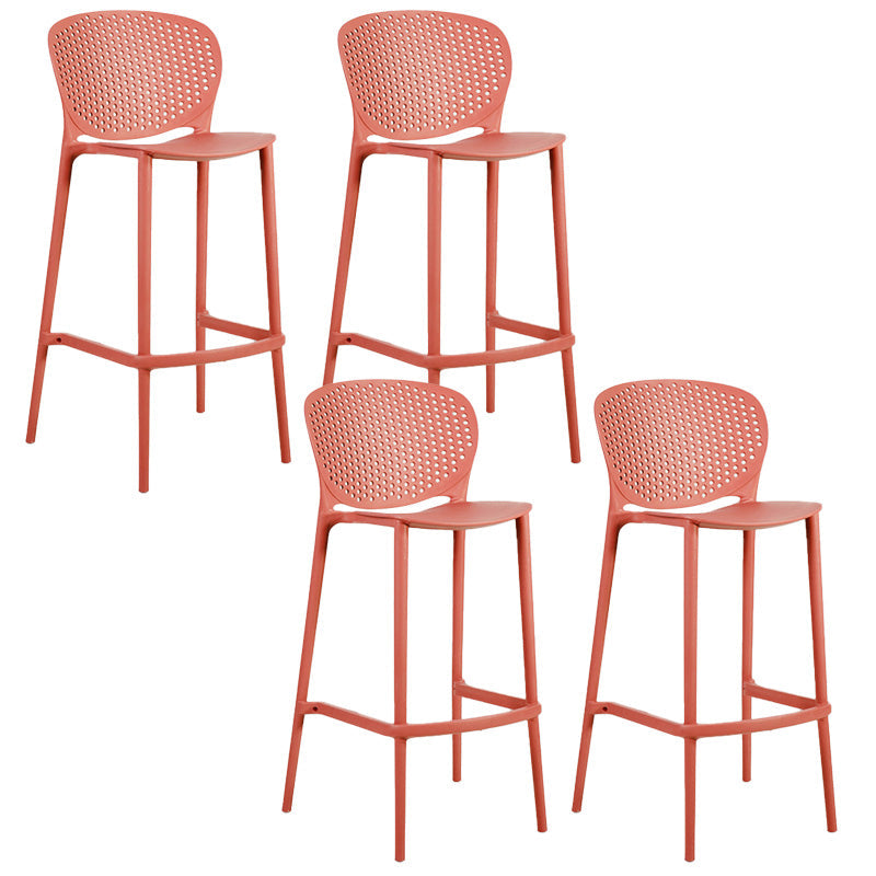 Taburete de plástico con respaldo bajo industrial, taburetes de altura para cocina