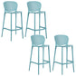 Taburete de plástico con respaldo bajo industrial, taburetes de altura para cocina