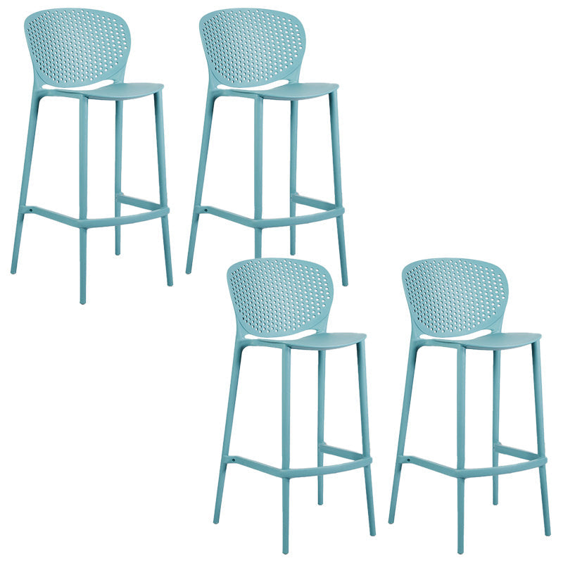 Taburete de plástico con respaldo bajo industrial, taburetes de altura para cocina