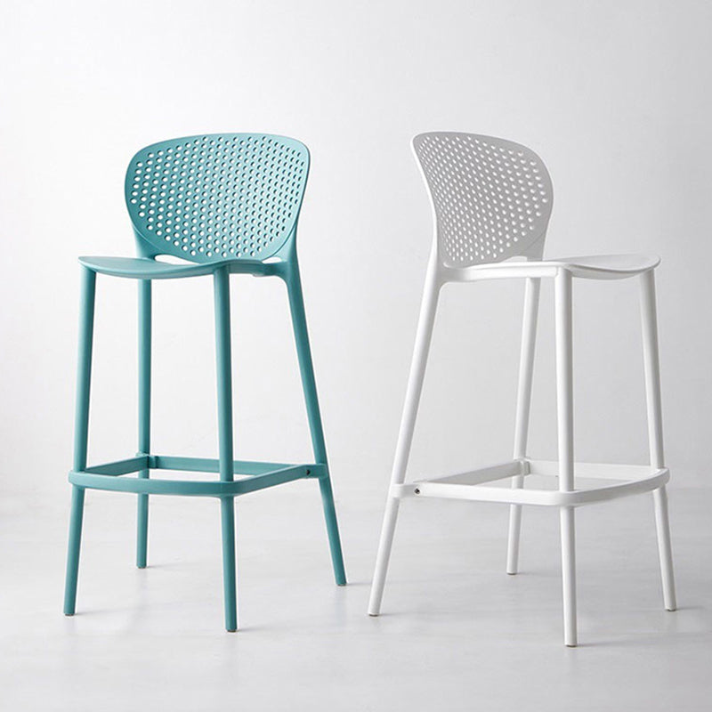 Taburete de plástico con respaldo bajo industrial, taburetes de altura para cocina