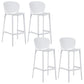 Taburete de plástico con respaldo bajo industrial, taburetes de altura para cocina