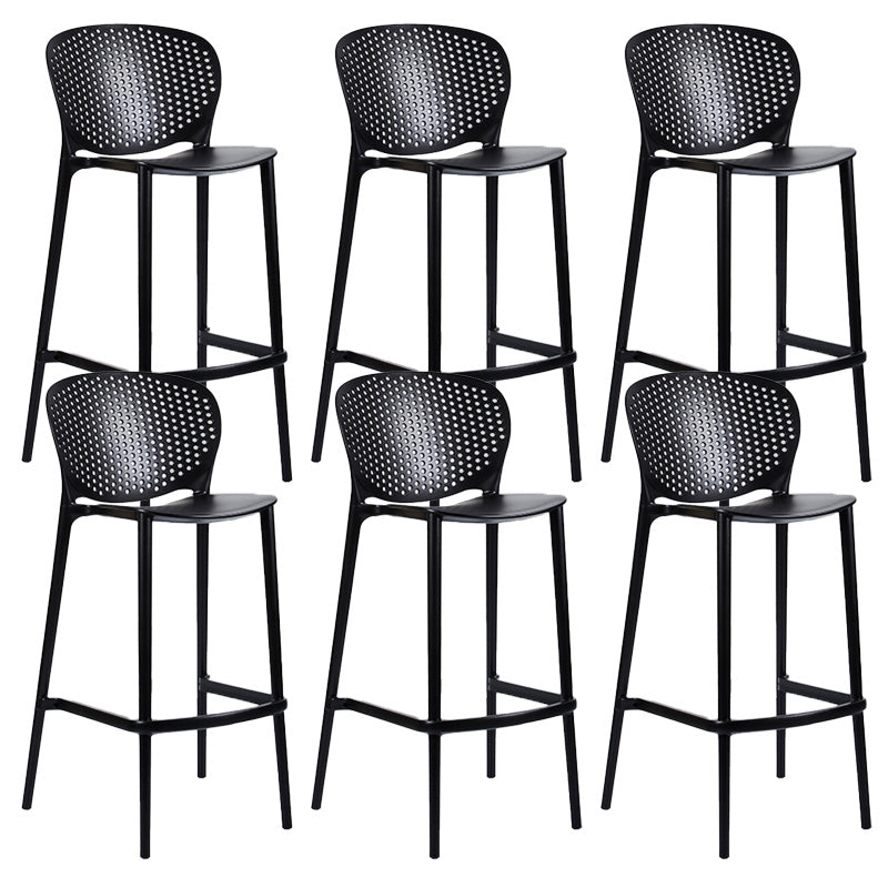 Taburete de plástico con respaldo bajo industrial, taburetes de altura para cocina