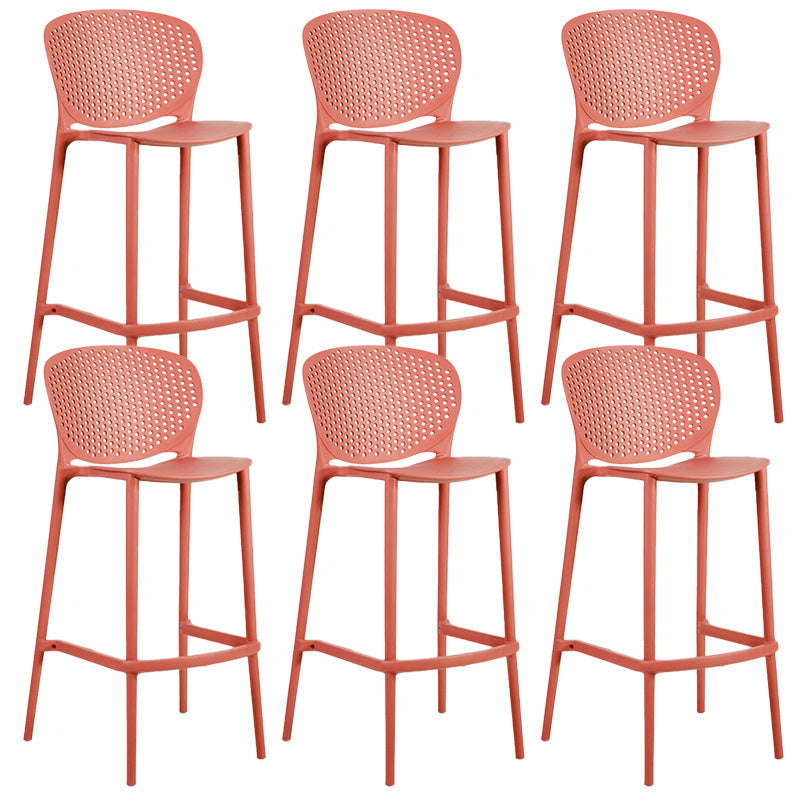 Taburete de plástico con respaldo bajo industrial, taburetes de altura para cocina