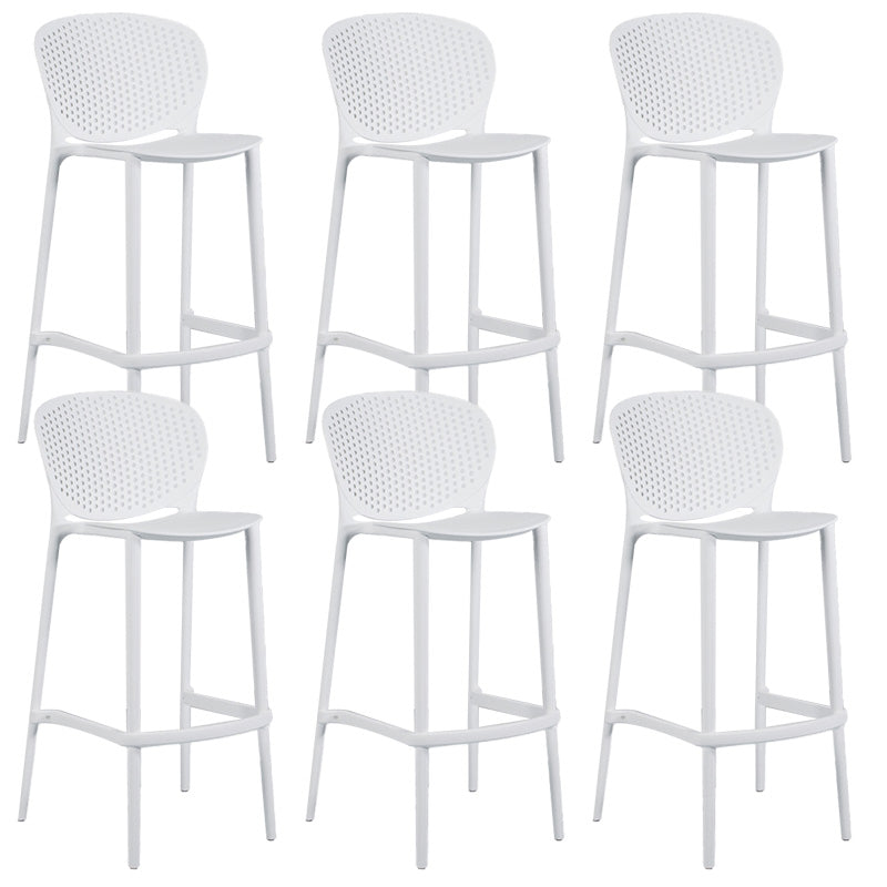 Taburete de plástico con respaldo bajo industrial, taburetes de altura para cocina