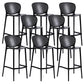 Taburete de plástico con respaldo bajo industrial, taburetes de altura para cocina