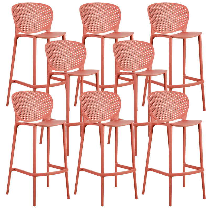 Taburete de plástico con respaldo bajo industrial, taburetes de altura para cocina