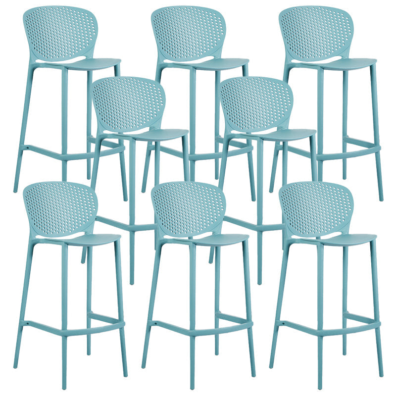 Taburete de plástico con respaldo bajo industrial, taburetes de altura para cocina