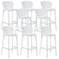 Taburete de plástico con respaldo bajo industrial, taburetes de altura para cocina