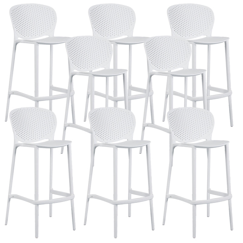 Taburete de plástico con respaldo bajo industrial, taburetes de altura para cocina