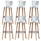 Modern Wooden Bar Stool 38" Height Backrest Armless Counter Stool with Plastic Cushion 6 Piece Set Clearhalo 'Bar Furniture' 'Bar Stools' 'bar_stools' 'furn' 'furn_bar_stools' 'Furniture' 'Kitchen & Dining Furniture' 6186605
