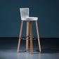 Modern Wooden Bar Stool 38" Height Backrest Armless Counter Stool with Plastic Cushion Clearhalo 'Bar Furniture' 'Bar Stools' 'bar_stools' 'furn' 'furn_bar_stools' 'Furniture' 'Kitchen & Dining Furniture' 6186615