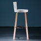 Modern Wooden Bar Stool 38" Height Backrest Armless Counter Stool with Plastic Cushion Clearhalo 'Bar Furniture' 'Bar Stools' 'bar_stools' 'furn' 'furn_bar_stools' 'Furniture' 'Kitchen & Dining Furniture' 6186616