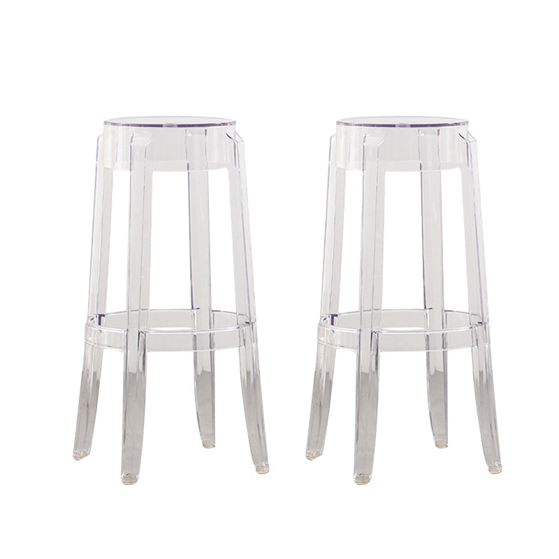 Taburete de mostrador sin respaldo industrial Taburetes de altura de mostrador de acrílico para cocina