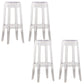 Taburete de mostrador sin respaldo industrial Taburetes de altura de mostrador de acrílico para cocina