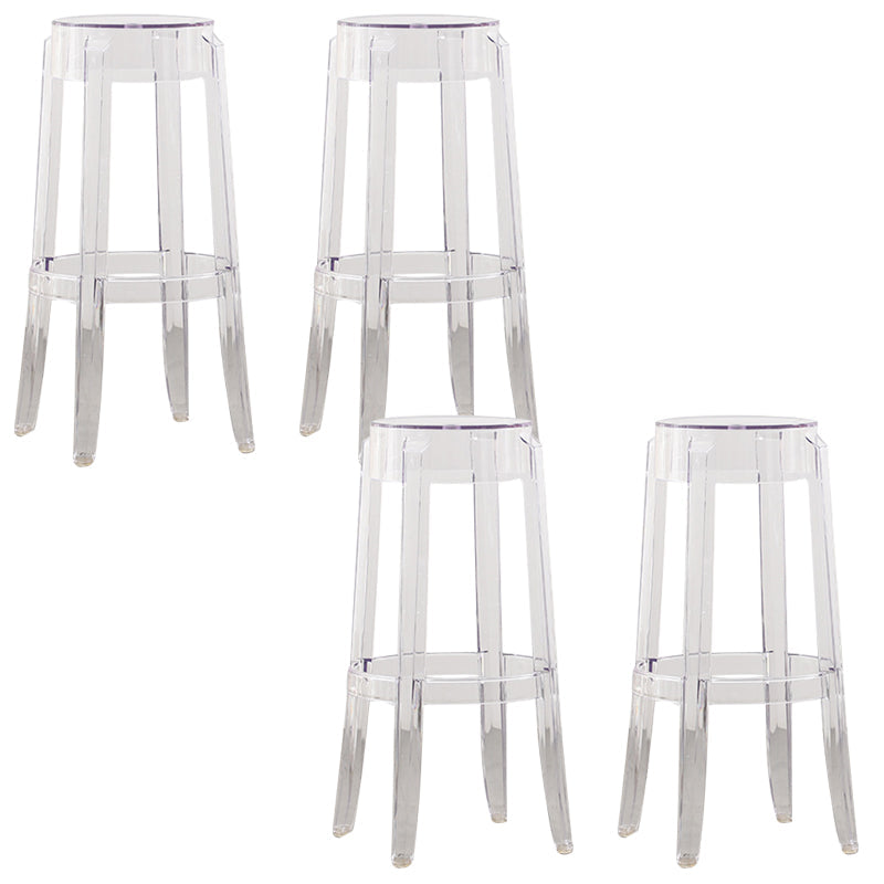 Taburete de mostrador sin respaldo industrial Taburetes de altura de mostrador de acrílico para cocina