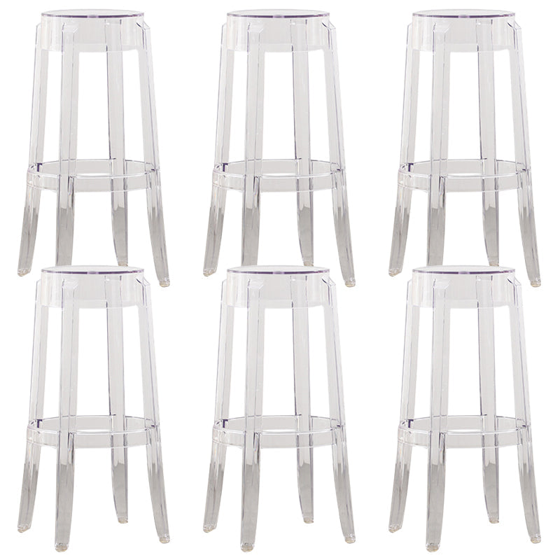 Taburete de mostrador sin respaldo industrial Taburetes de altura de mostrador de acrílico para cocina