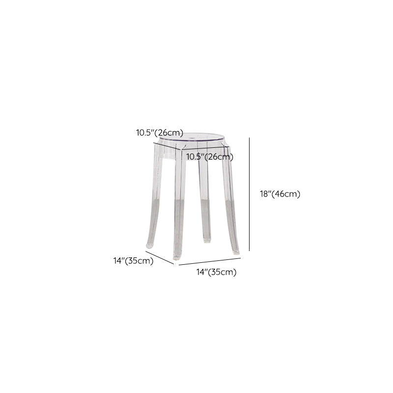 Taburete de mostrador sin respaldo industrial Taburetes de altura de mostrador de acrílico para cocina