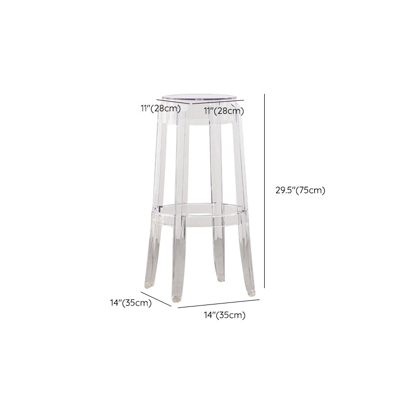 Taburete de mostrador sin respaldo industrial Taburetes de altura de mostrador de acrílico para cocina