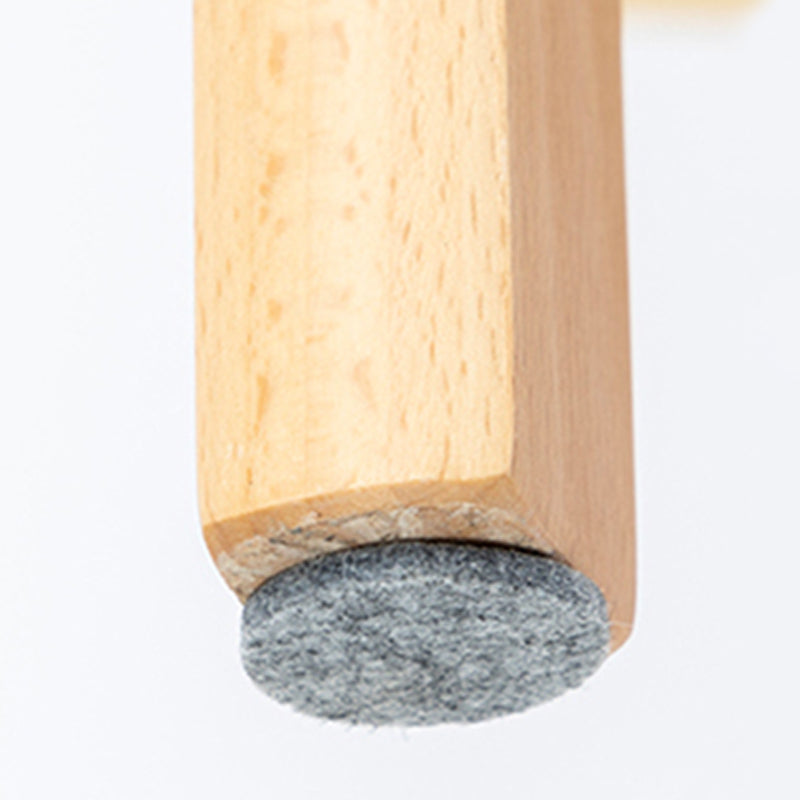 Nordic Armless Backrest Counter Stool Wood Cashier Bar Stool with Cushion and Pedal