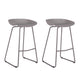 Modern Backrest Counter Stool Iron Cashier Bar Stool with Plastic Seat Pewter 2 Piece Set Counter Stool(26"H) Clearhalo 'Bar Furniture' 'Bar Stools' 'bar_stools' 'furn' 'furn_bar_stools' 'Furniture' 'Kitchen & Dining Furniture' 6186734