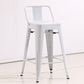 Industrial Low Back Counter Stool Metal Counter Height Stools for Kitchen Clearhalo 'Bar Furniture' 'Bar Stools' 'bar_stools' 'furn' 'furn_bar_stools' 'Furniture' 'Kitchen & Dining Furniture' 6186770