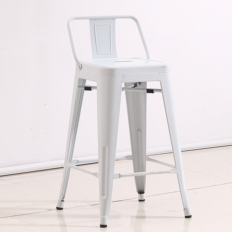 Industrial Low Back Counter Stool Metal Counter Height Stools for Kitchen Clearhalo 'Bar Furniture' 'Bar Stools' 'bar_stools' 'furn' 'furn_bar_stools' 'Furniture' 'Kitchen & Dining Furniture' 6186770