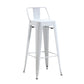 Industrial Low Back Counter Stool Metal Counter Height Stools for Kitchen Clearhalo 'Bar Furniture' 'Bar Stools' 'bar_stools' 'furn' 'furn_bar_stools' 'Furniture' 'Kitchen & Dining Furniture' 6186776