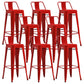 Industrial Low Back Counter Stool Metal Counter Height Stools for Kitchen Red 8 Piece Set Clearhalo 'Bar Furniture' 'Bar Stools' 'bar_stools' 'furn' 'furn_bar_stools' 'Furniture' 'Kitchen & Dining Furniture' 6186790