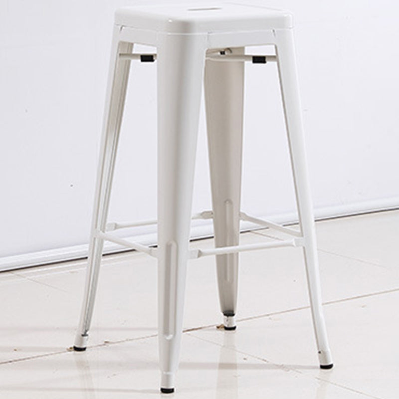 Taburete de mostrador sin respaldo industrial Taburetes de altura de mostrador de metal para cocina