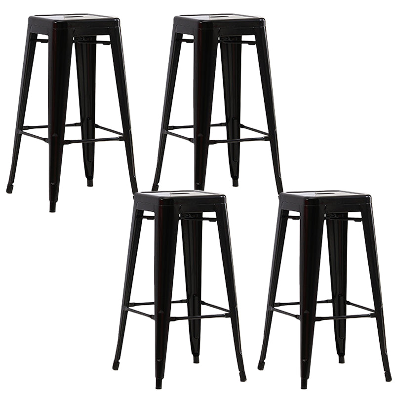 Taburete de mostrador sin respaldo industrial Taburetes de altura de mostrador de metal para cocina