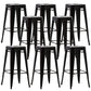 Taburete de mostrador sin respaldo industrial Taburetes de altura de mostrador de metal para cocina